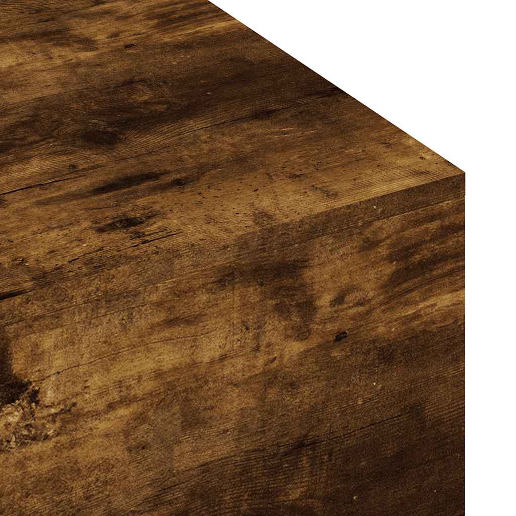 Table basse chêne fumé 100x49,5x31 cm bois d'ingénierie - XIOS
