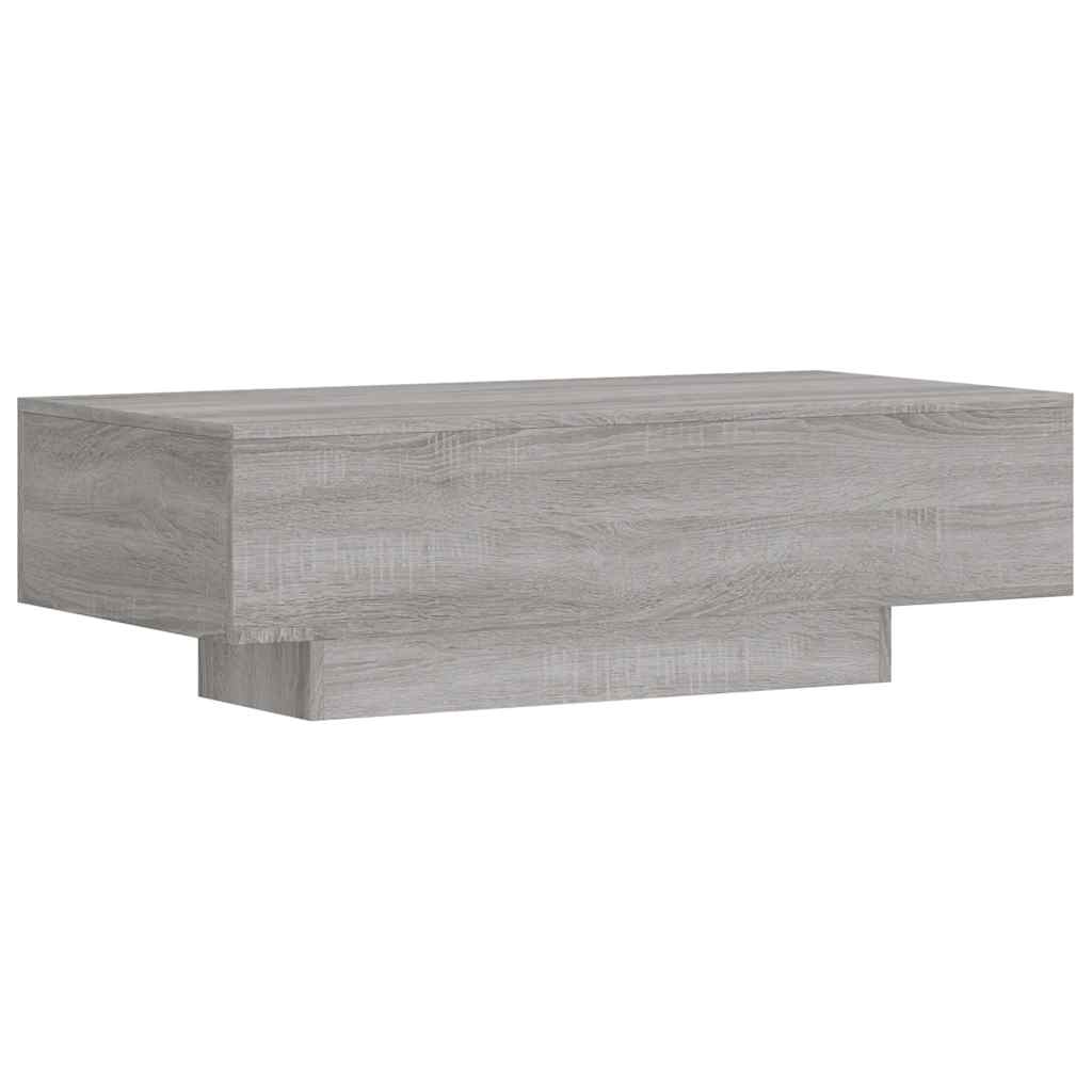 Table basse sonoma gris 100x49,5x31 cm bois d'ingénierie - XIOS