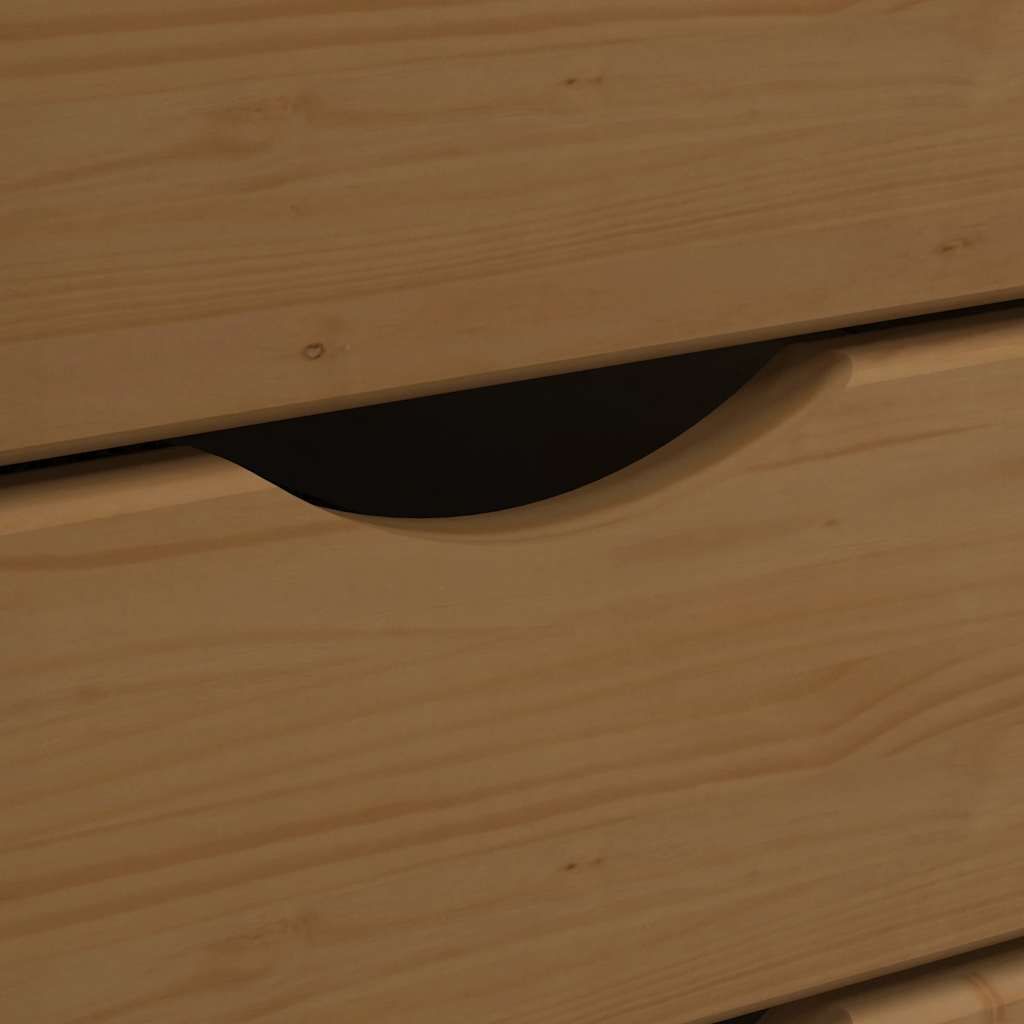 Armoire roulante avec tiroirs MOSS bois de pin marron miel - XIOS