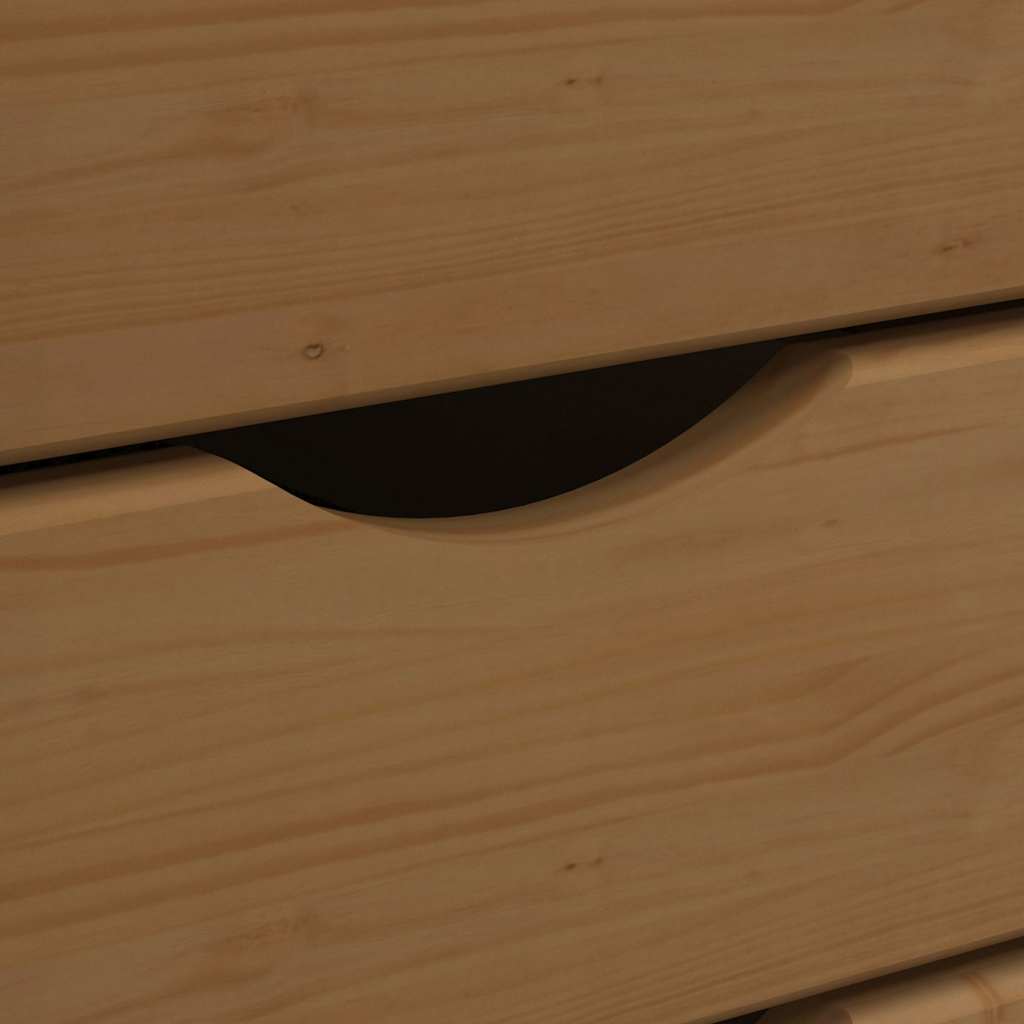 Armoire roulante avec tiroirs MOSS bois de pin marron miel - XIOS