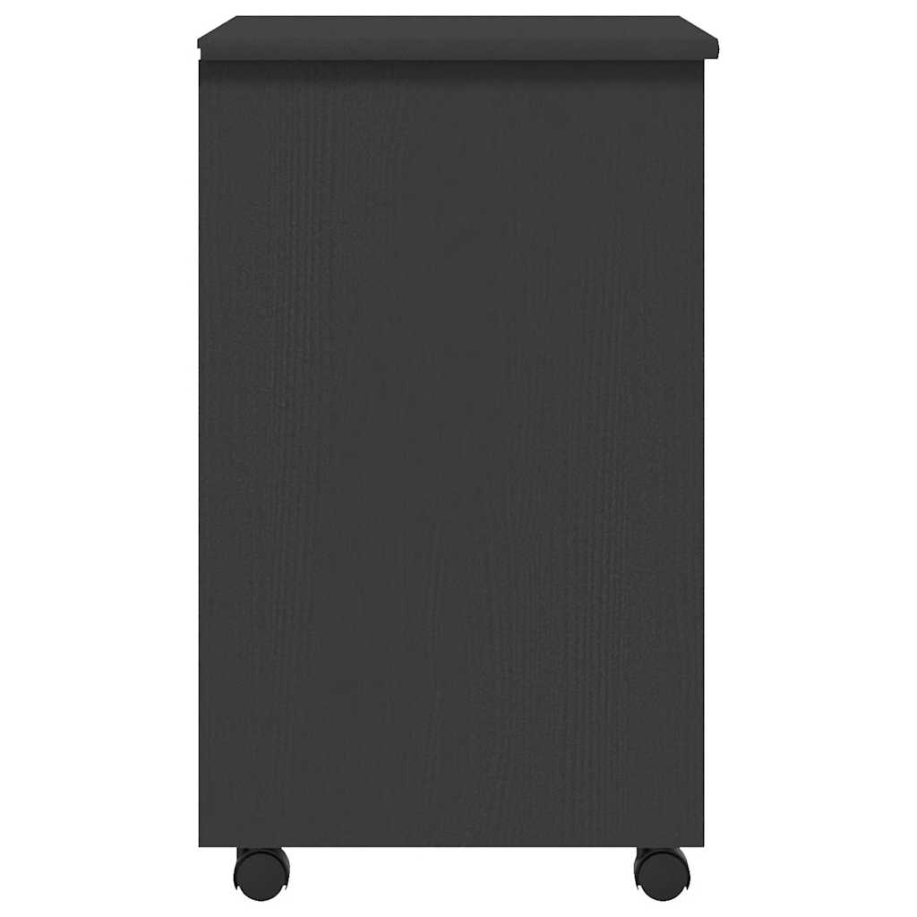 Armoire roulante avec tiroirs MOSS gris bois de pin solide - XIOS