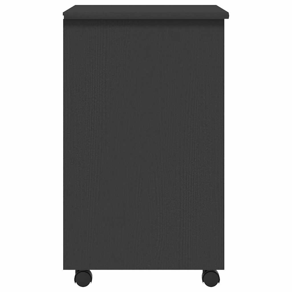 Armoire roulante avec tiroirs MOSS gris bois de pin solide - XIOS