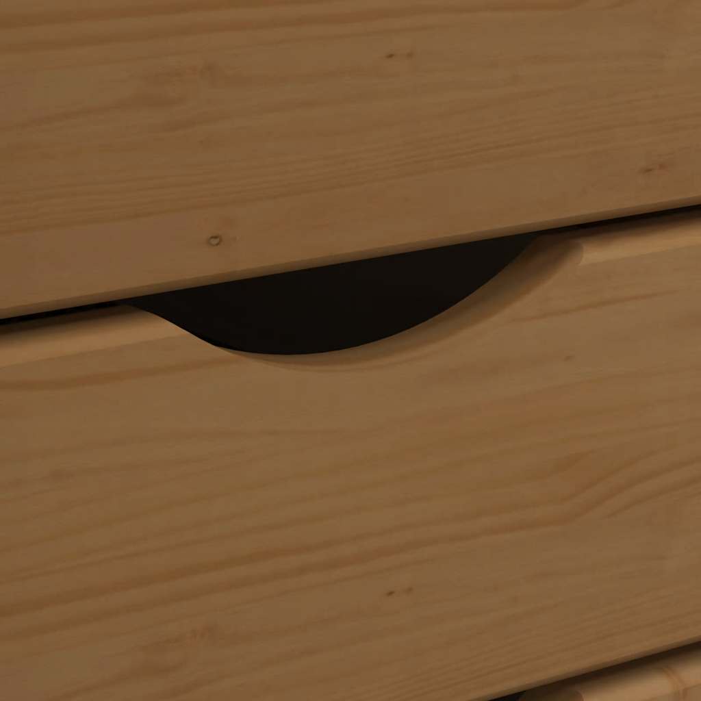 Armoire roulante avec tiroirs MOSS bois de pin marron miel - XIOS