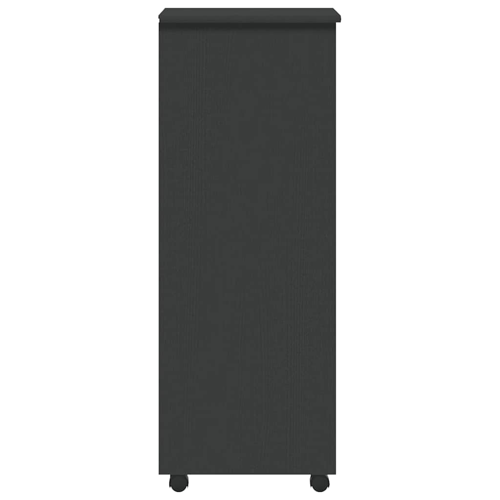 Armoire roulante avec tiroirs MOSS gris bois de pin solide - XIOS
