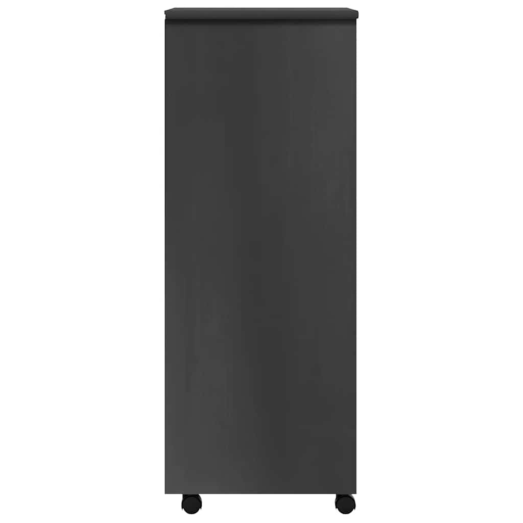 Armoire roulante avec tiroirs MOSS gris bois de pin solide - XIOS