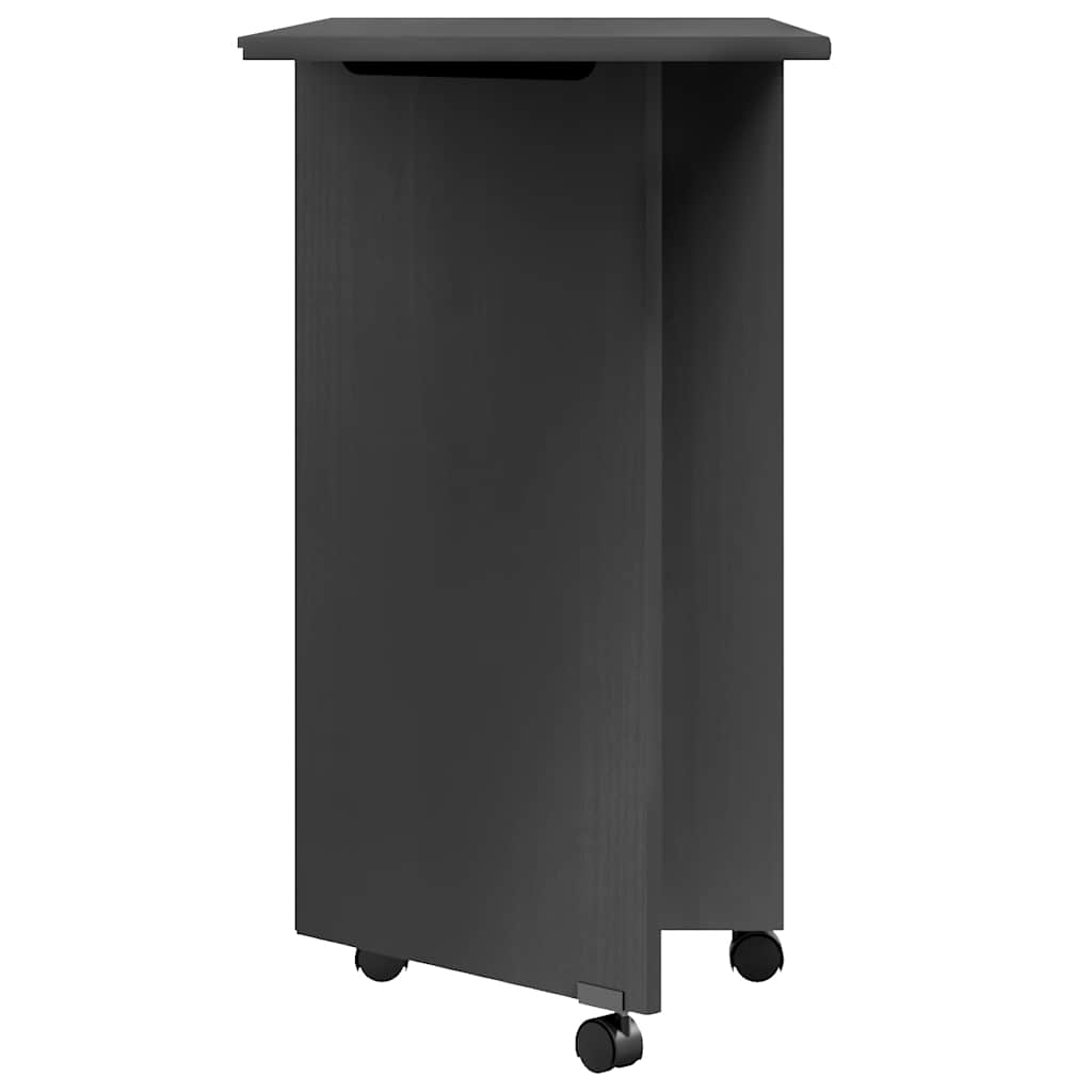 Armoire roulante avec bureau MOSS gris bois de pin solide - XIOS