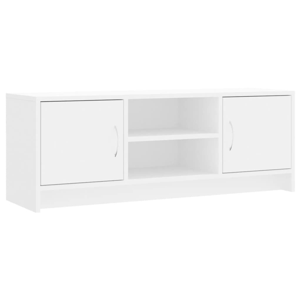 Meuble TV blanc 102x30x37,5 cm bois d'ingénierie - XIOS