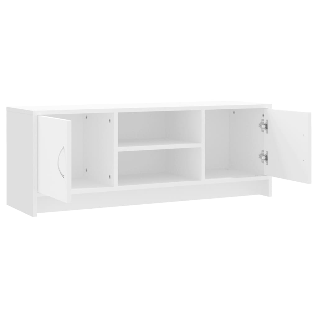 Meuble TV blanc 102x30x37,5 cm bois d'ingénierie - XIOS