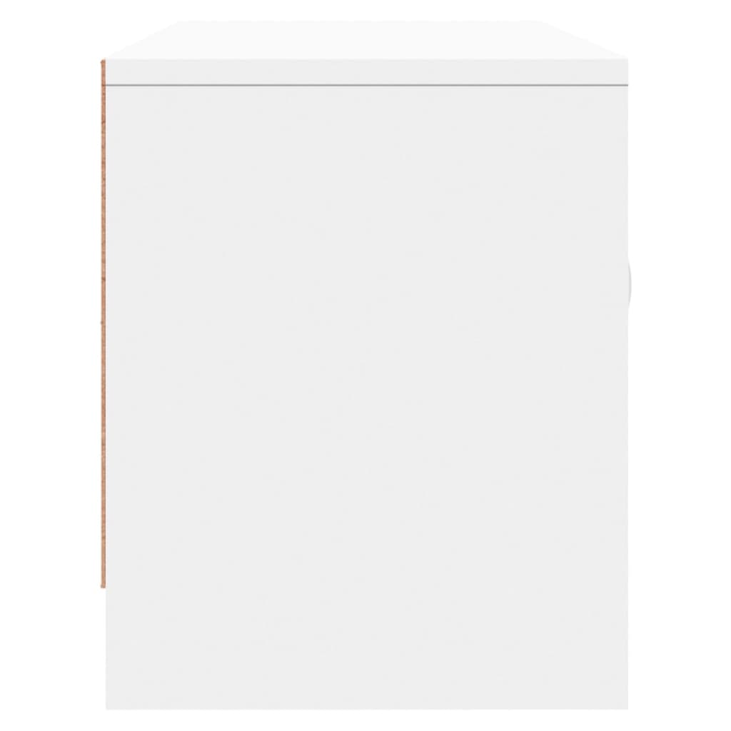 Meuble TV blanc 102x30x37,5 cm bois d'ingénierie - XIOS