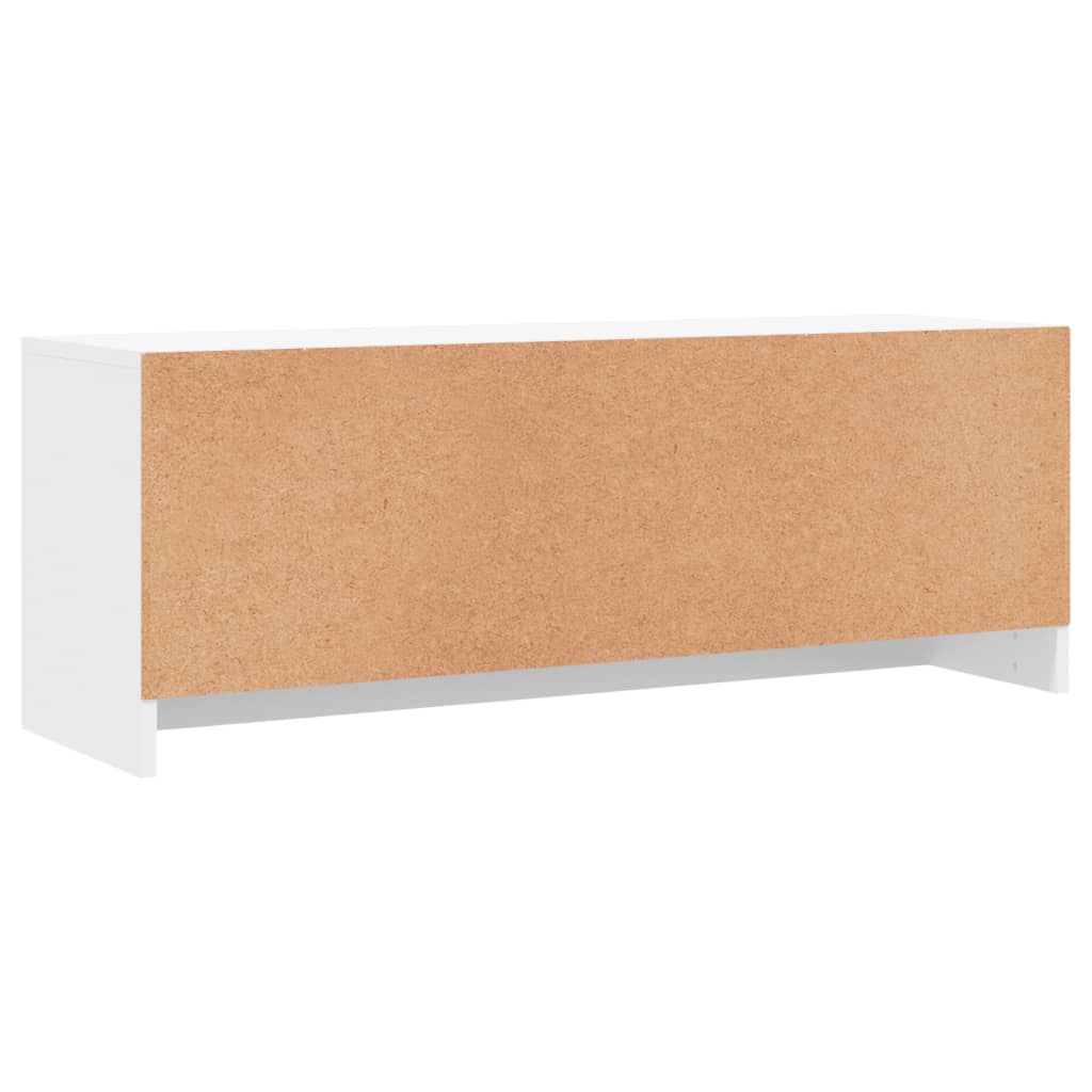 Meuble TV blanc 102x30x37,5 cm bois d'ingénierie - XIOS