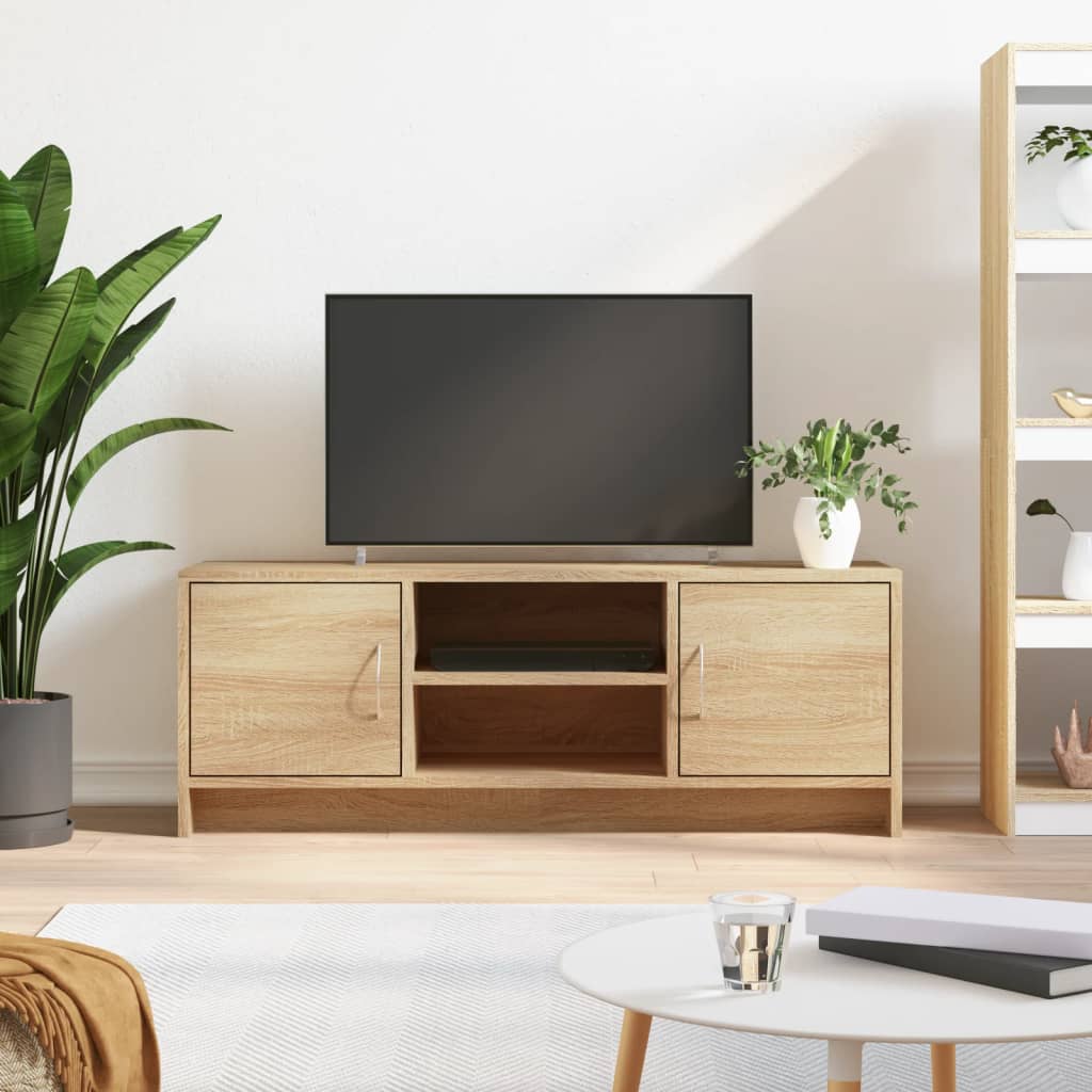 Meuble TV chêne sonoma 102x30x37,5 cm bois d'ingénierie - XIOS