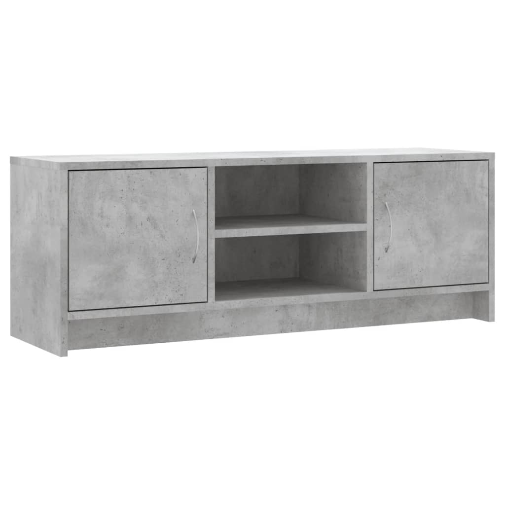 Meuble TV gris béton 102x30x37,5 cm bois d'ingénierie - XIOS