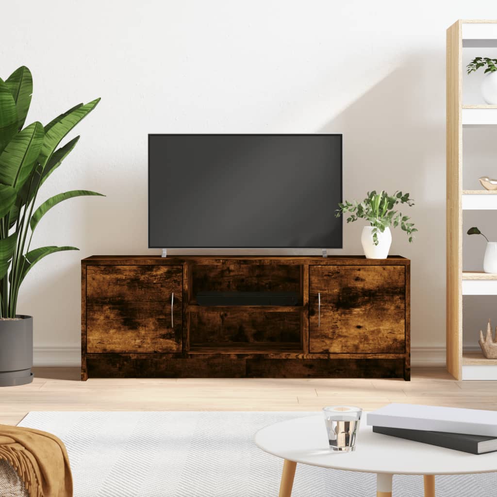 Meuble TV chêne fumé 102x30x37,5 cm bois d'ingénierie - XIOS
