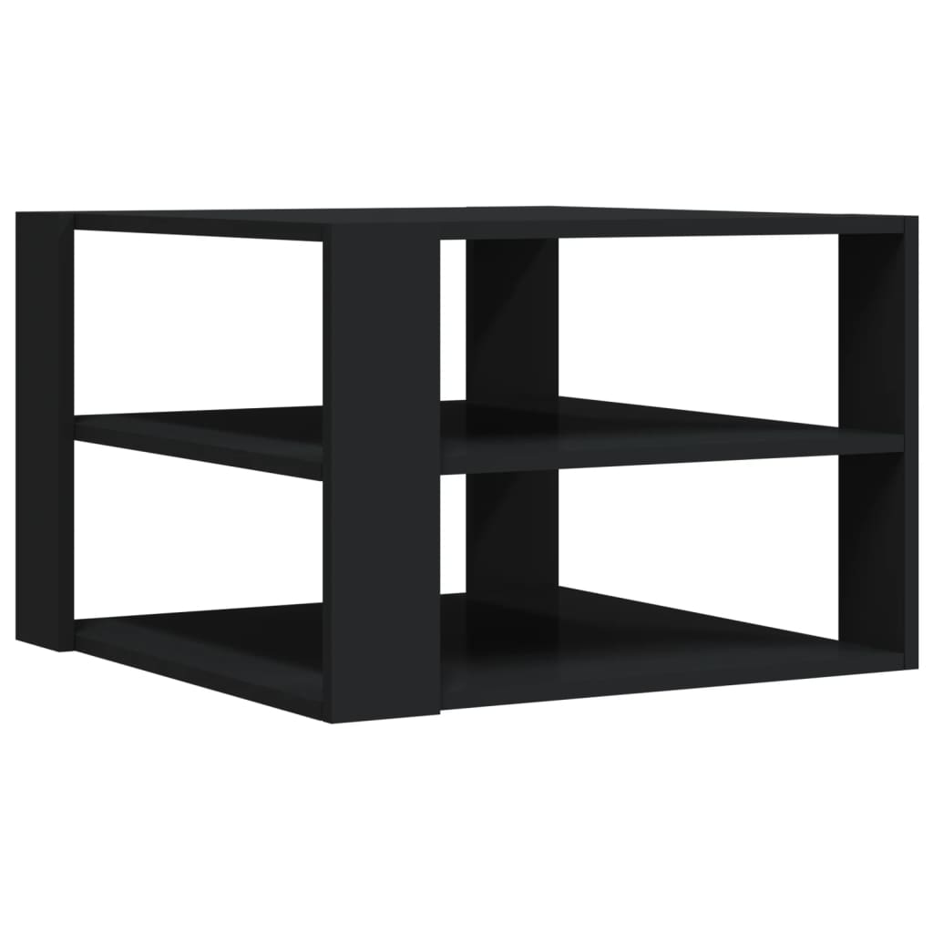 Table basse noir 59,5x59,5x40 cm bois d'ingénierie - XIOS