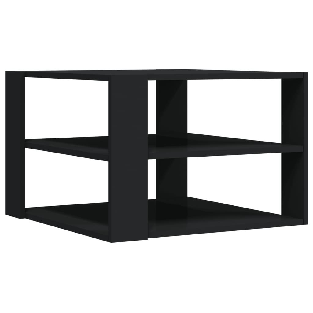 Table basse noir 59,5x59,5x40 cm bois d'ingénierie - XIOS