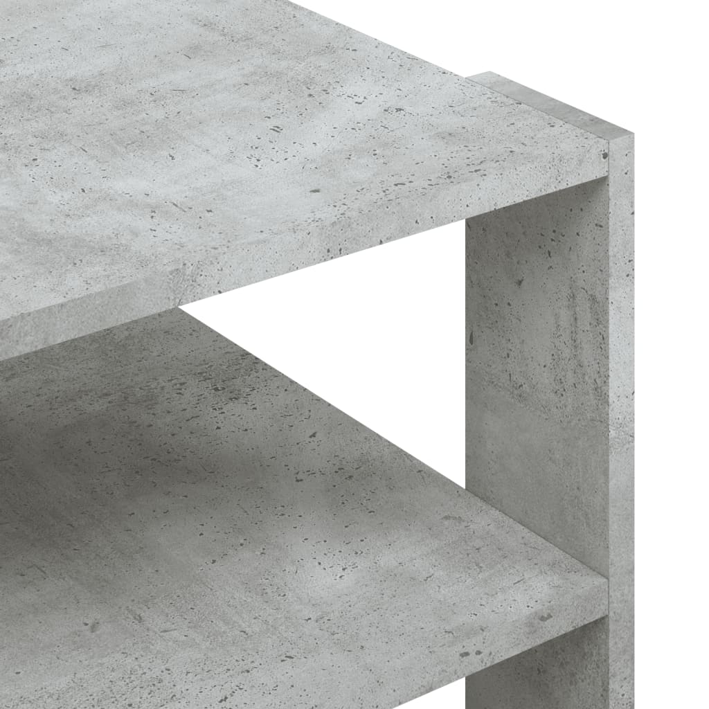 Table basse gris béton 59,5x59,5x40 cm bois d'ingénierie - XIOS