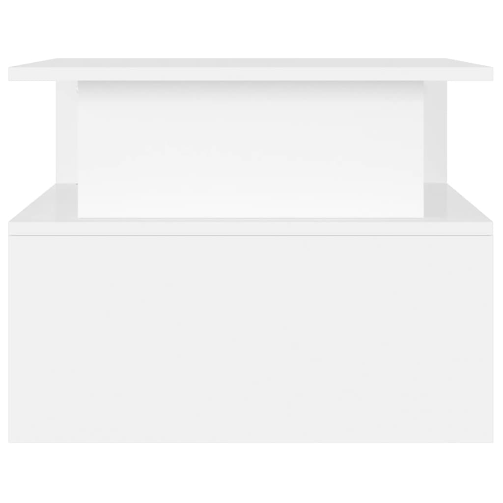 Table basse blanc 90x55x42,5 cm bois d'ingénierie - XIOS