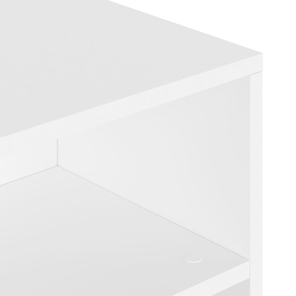 Table basse blanc 90x55x42,5 cm bois d'ingénierie - XIOS