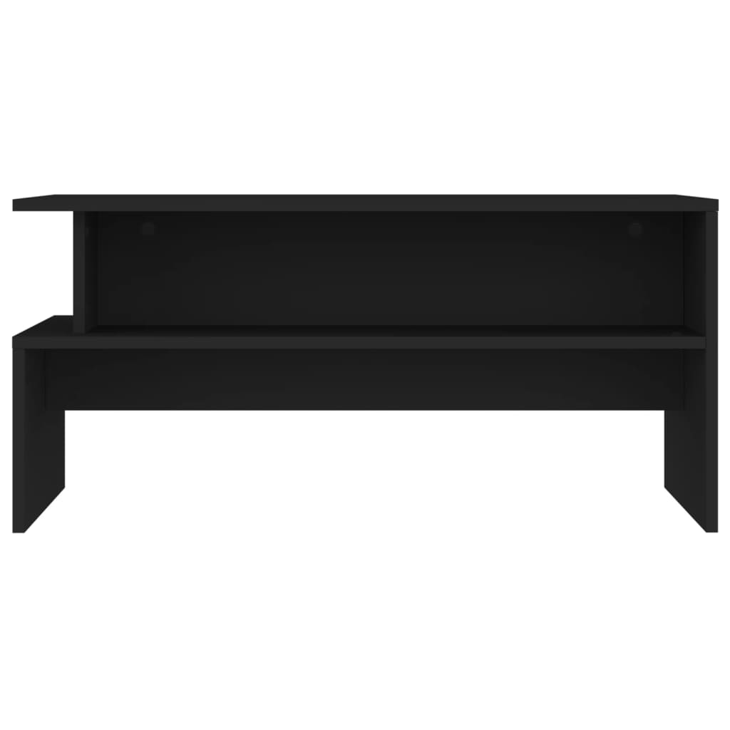 Table basse noir 90x55x42,5 cm bois d'ingénierie - XIOS
