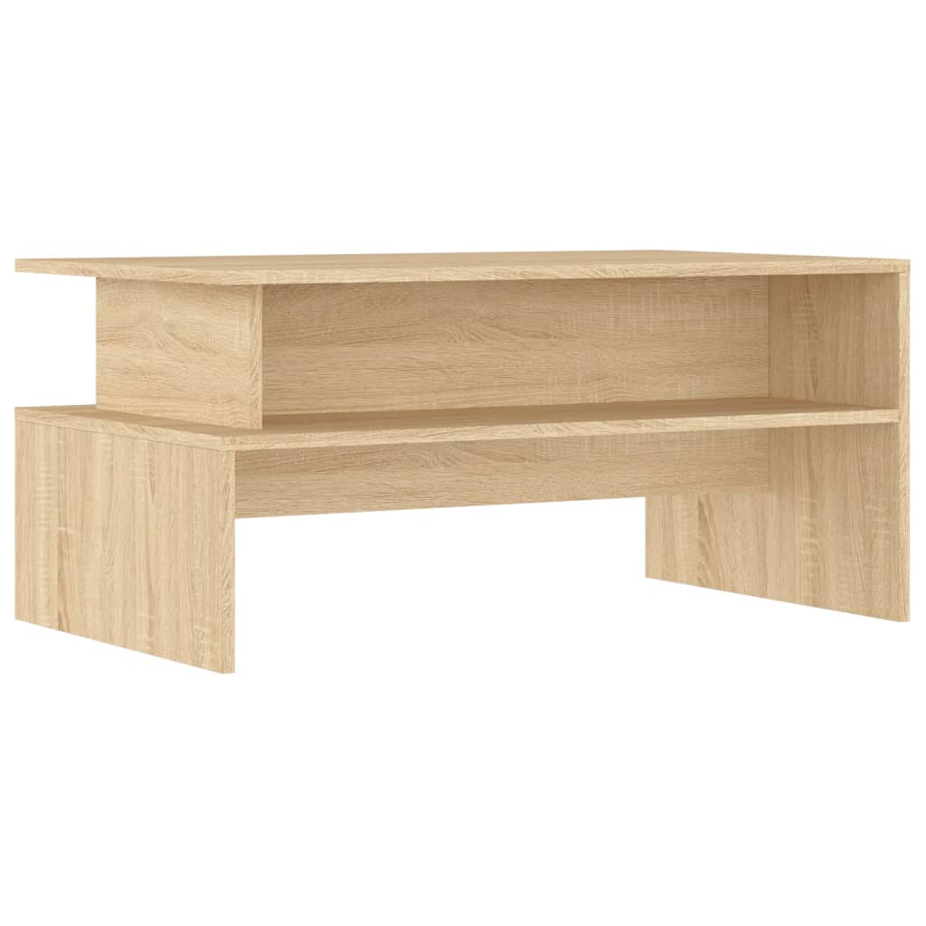 Table basse chêne sonoma 90x55x42,5 cm bois d'ingénierie - XIOS