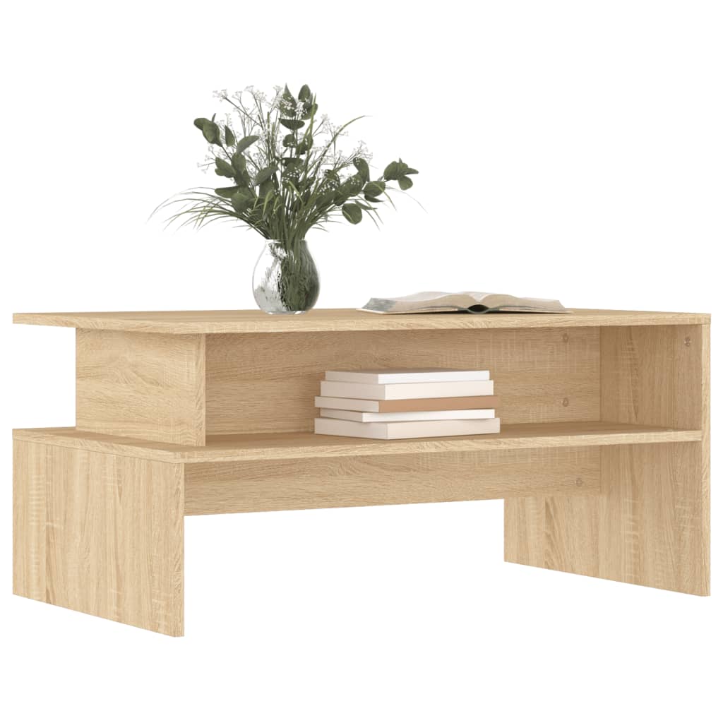 Table basse chêne sonoma 90x55x42,5 cm bois d'ingénierie - XIOS