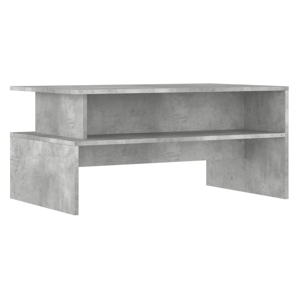 Table basse gris béton 90x55x42,5 cm bois d'ingénierie - XIOS