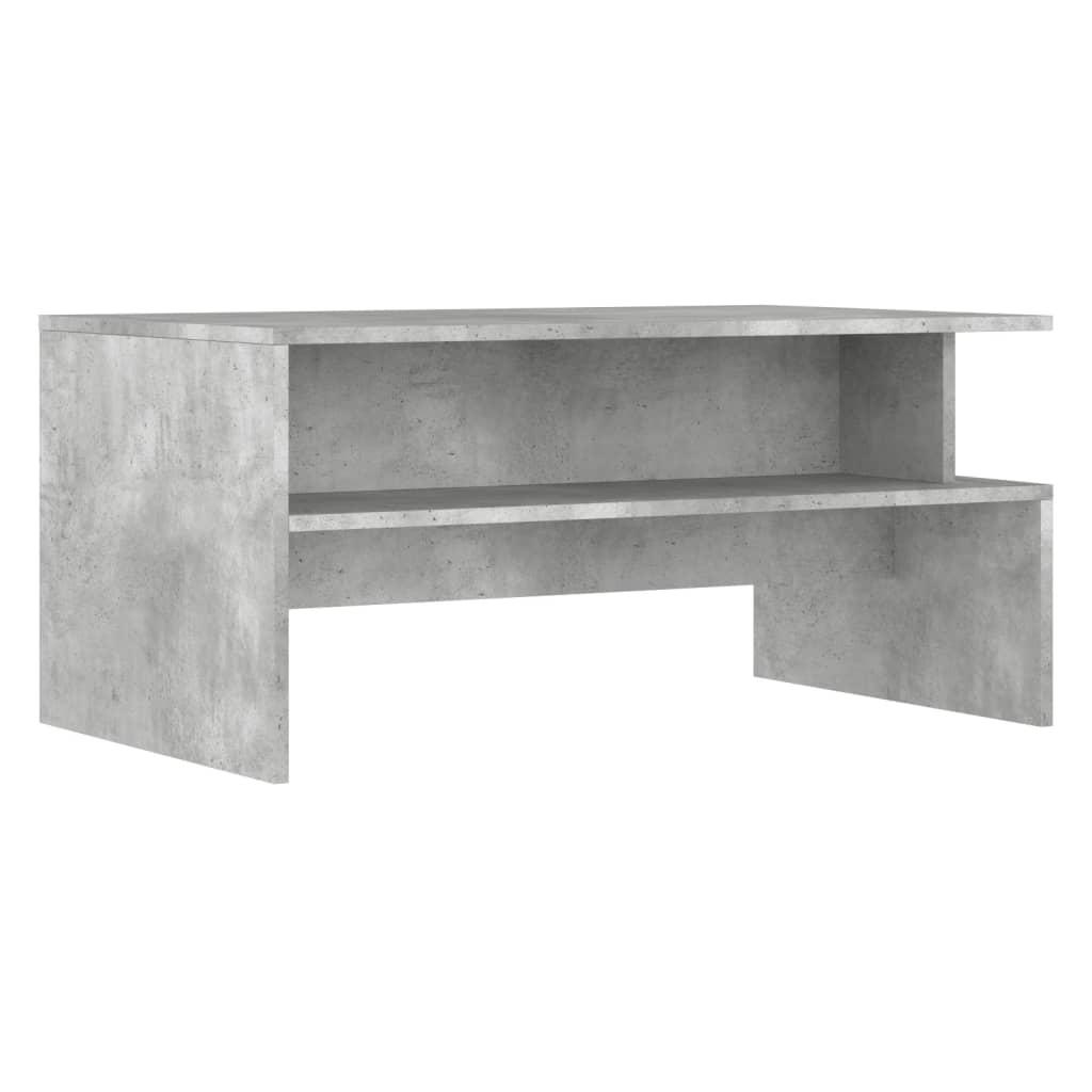 Table basse gris béton 90x55x42,5 cm bois d'ingénierie - XIOS