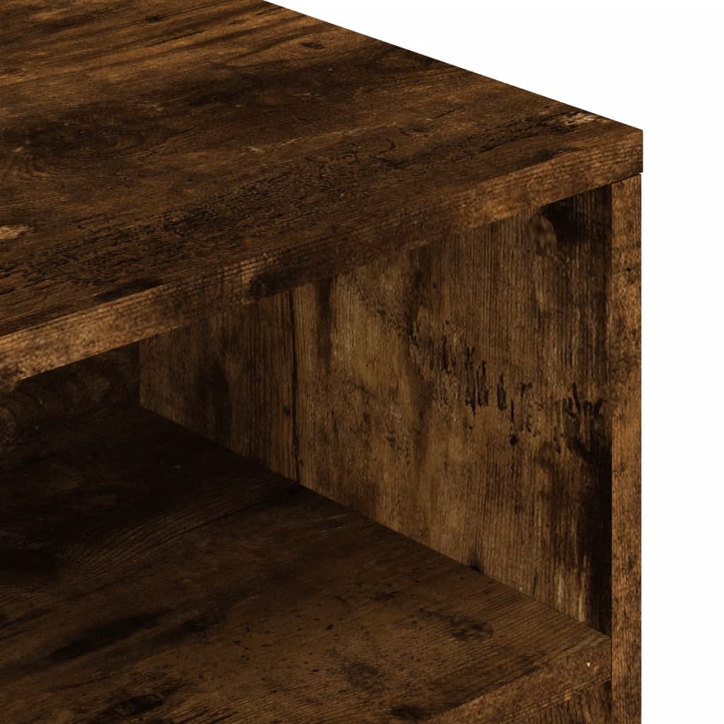 Table basse chêne fumé 90x55x42,5 cm bois d'ingénierie - XIOS