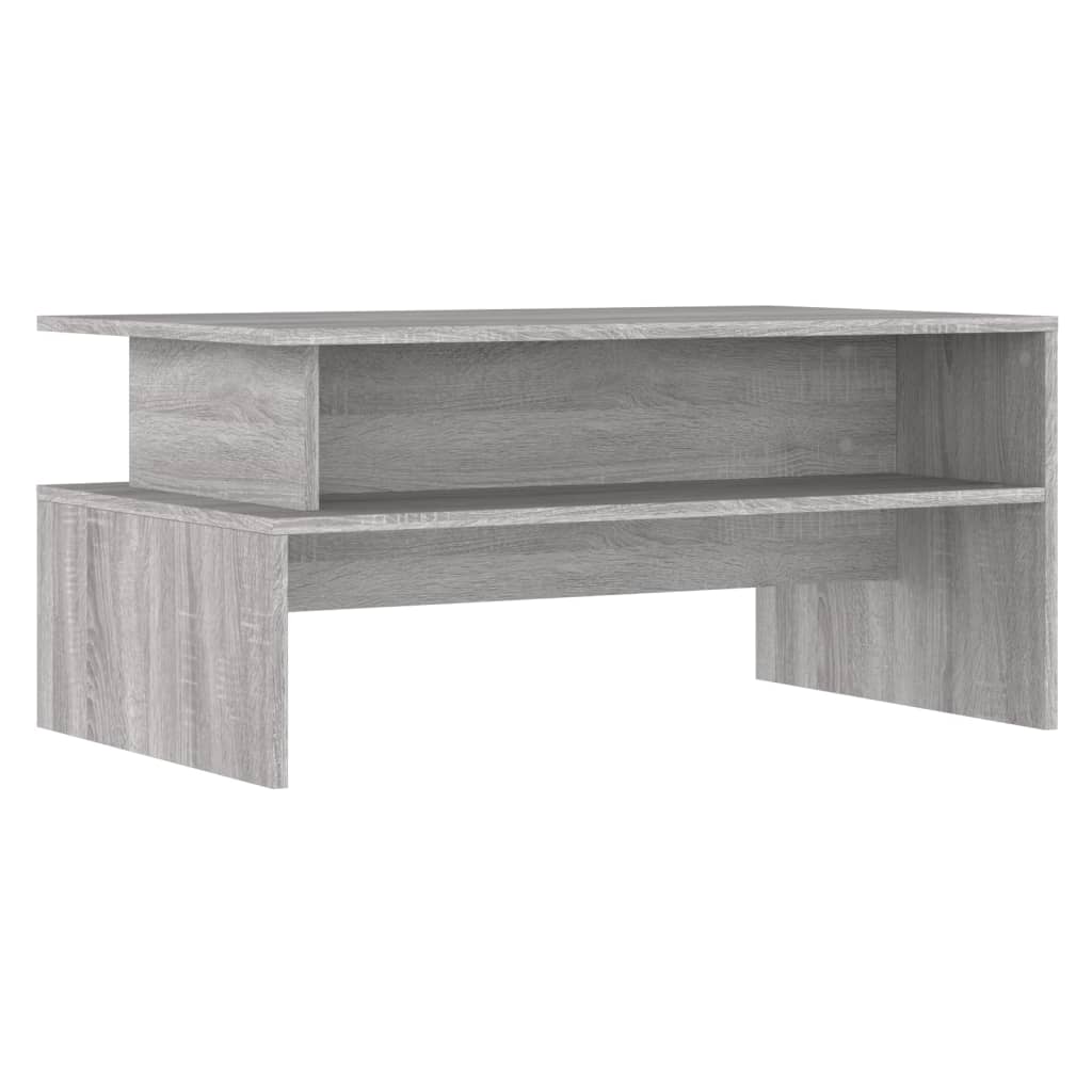 Table basse sonoma gris 90x55x42,5 cm bois d'ingénierie - XIOS
