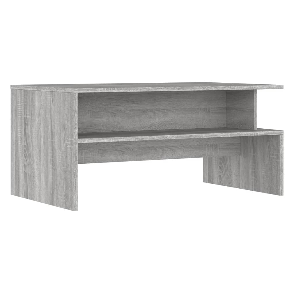 Table basse sonoma gris 90x55x42,5 cm bois d'ingénierie - XIOS