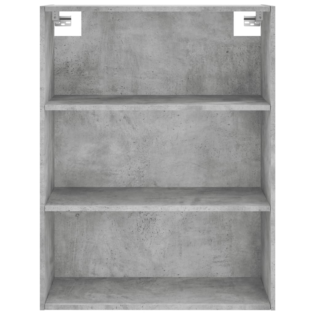 Buffet haut Gris béton 69,5x34x180 cm Bois d'ingénierie - XIOS