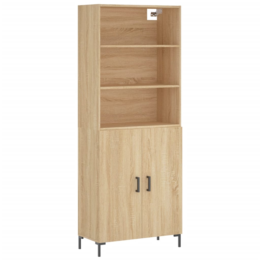 Buffet haut Chêne sonoma 69,5x34x180 cm Bois d'ingénierie - XIOS
