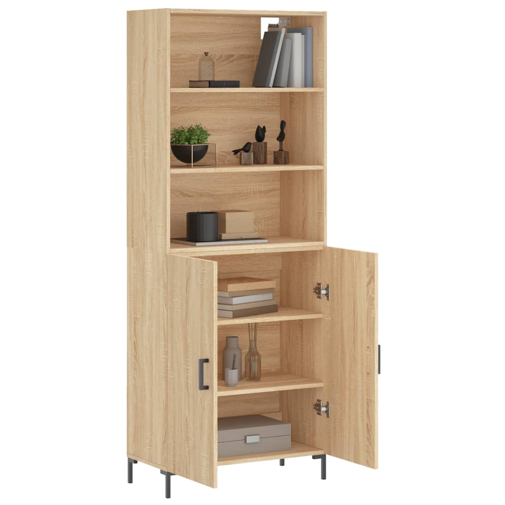 Buffet haut Chêne sonoma 69,5x34x180 cm Bois d'ingénierie - XIOS
