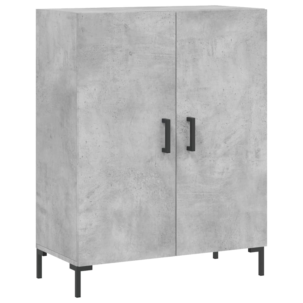 Buffet haut Gris béton 69,5x34x180 cm Bois d'ingénierie - XIOS