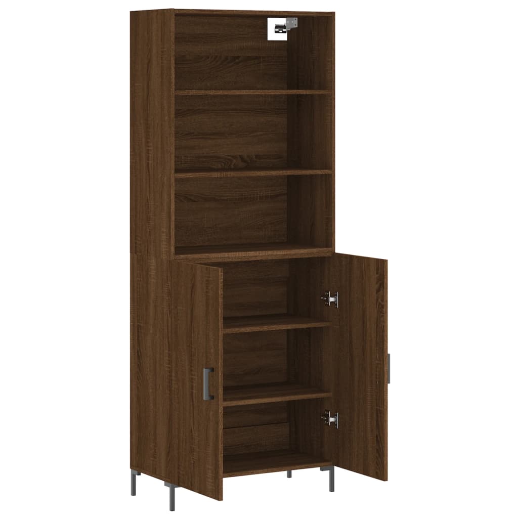 Buffet haut Chêne marron 69,5x34x180 cm Bois d'ingénierie - XIOS