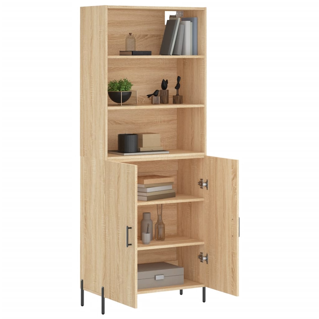 Buffet haut Chêne sonoma 69,5x34x180 cm Bois d'ingénierie - XIOS