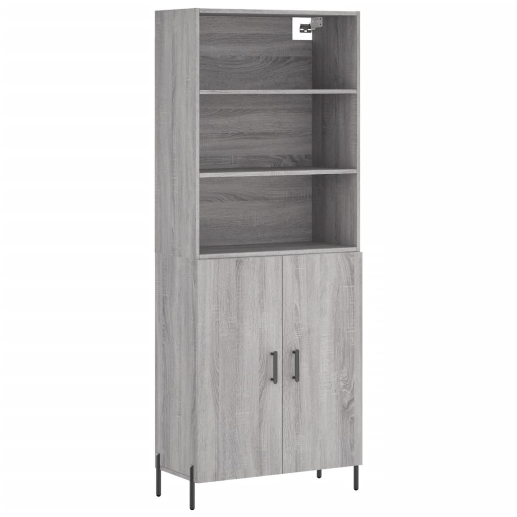Buffet haut Sonoma gris 69,5x34x180 cm Bois d'ingénierie - XIOS