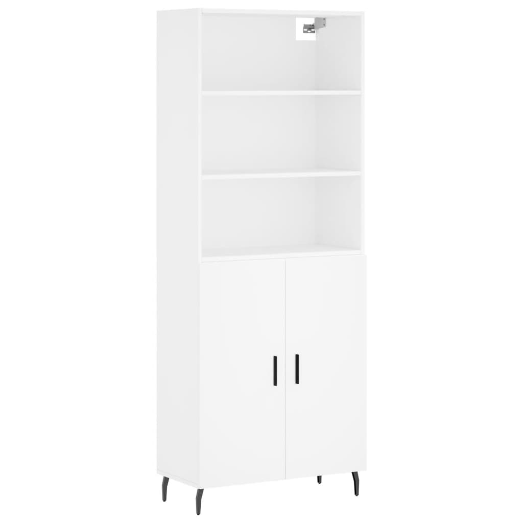 Buffet haut Blanc 69,5x34x180 cm Bois d'ingénierie - XIOS