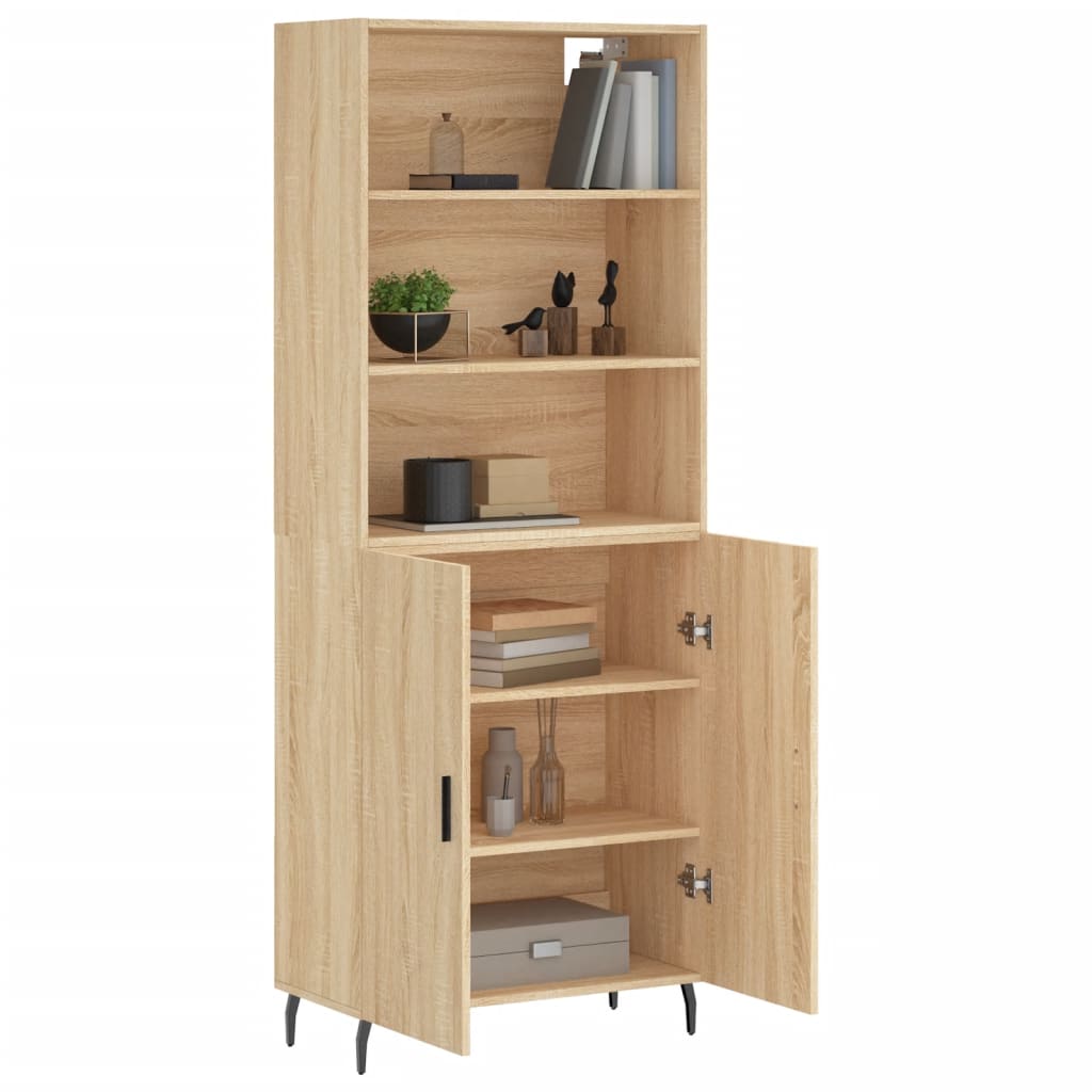Buffet haut Chêne sonoma 69,5x34x180 cm Bois d'ingénierie - XIOS