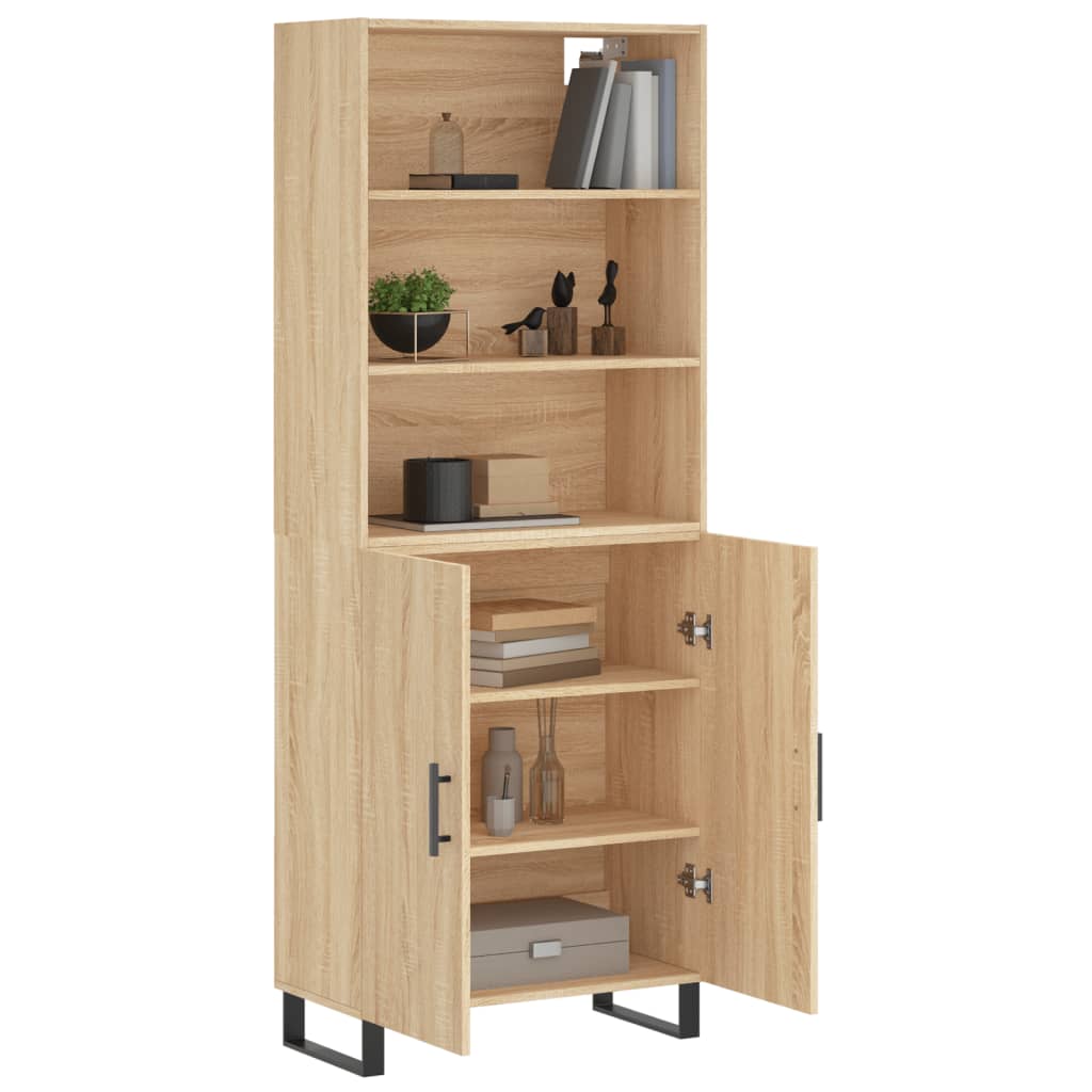 Buffet haut Chêne sonoma 69,5x34x180 cm Bois d'ingénierie - XIOS