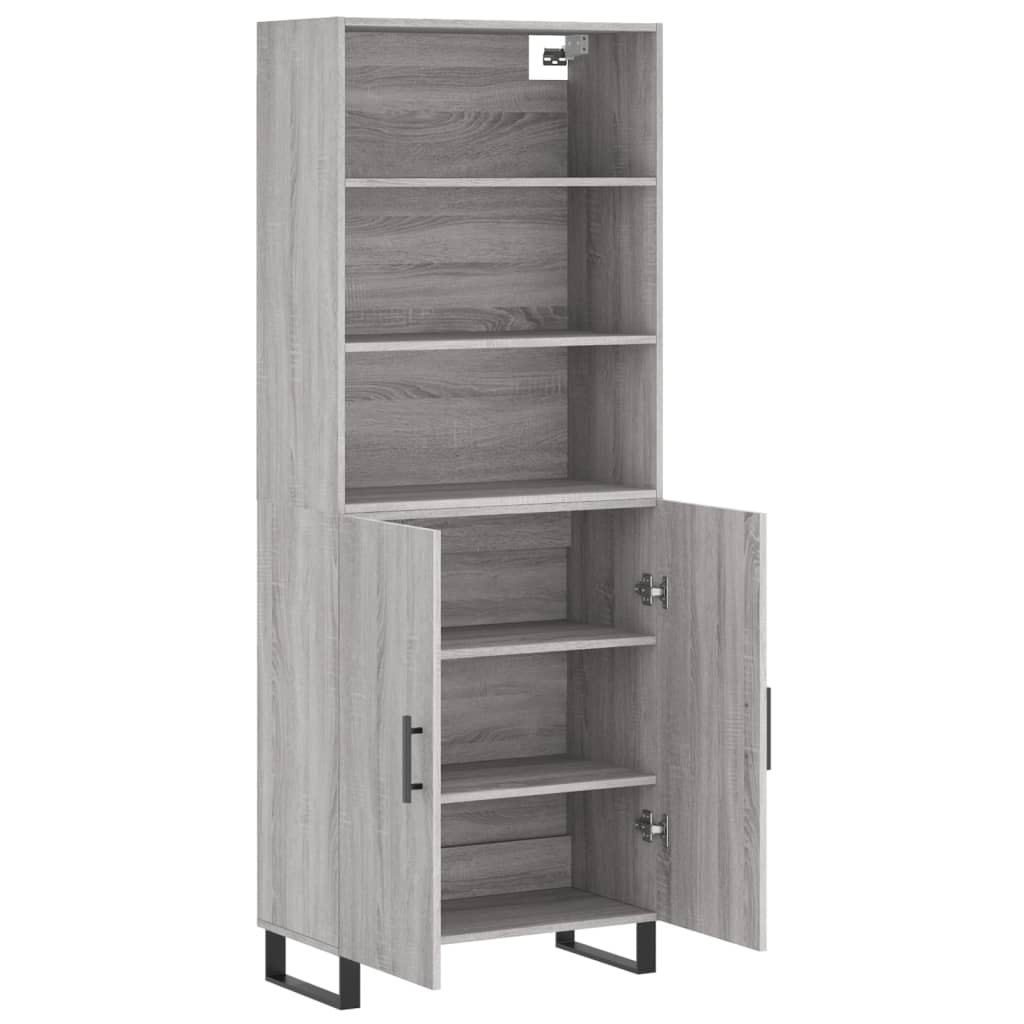 Buffet haut Sonoma gris 69,5x34x180 cm Bois d'ingénierie - XIOS