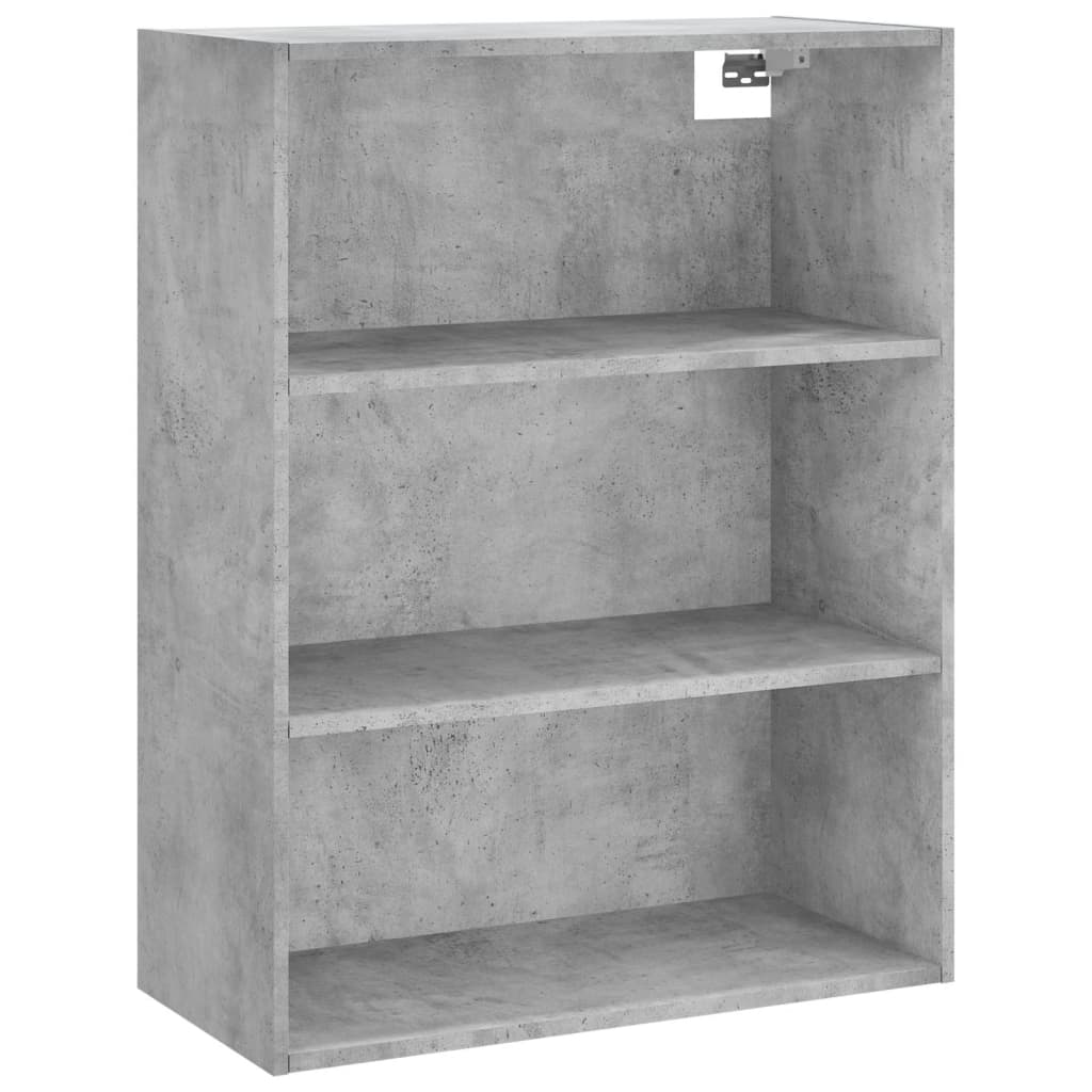 Buffet haut Gris béton 69,5x34x180 cm Bois d'ingénierie - XIOS