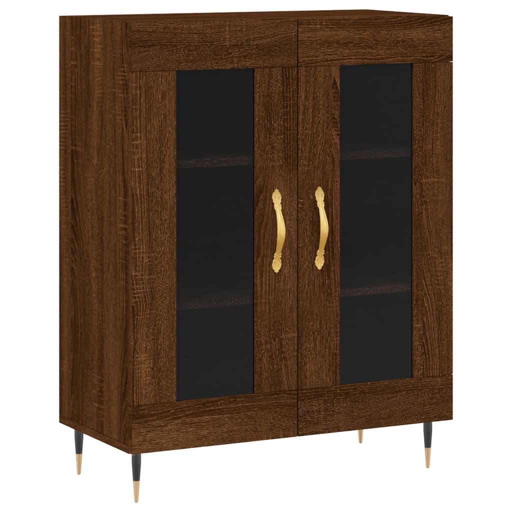 Buffet haut Chêne marron 69,5x34x180 cm Bois d'ingénierie - XIOS