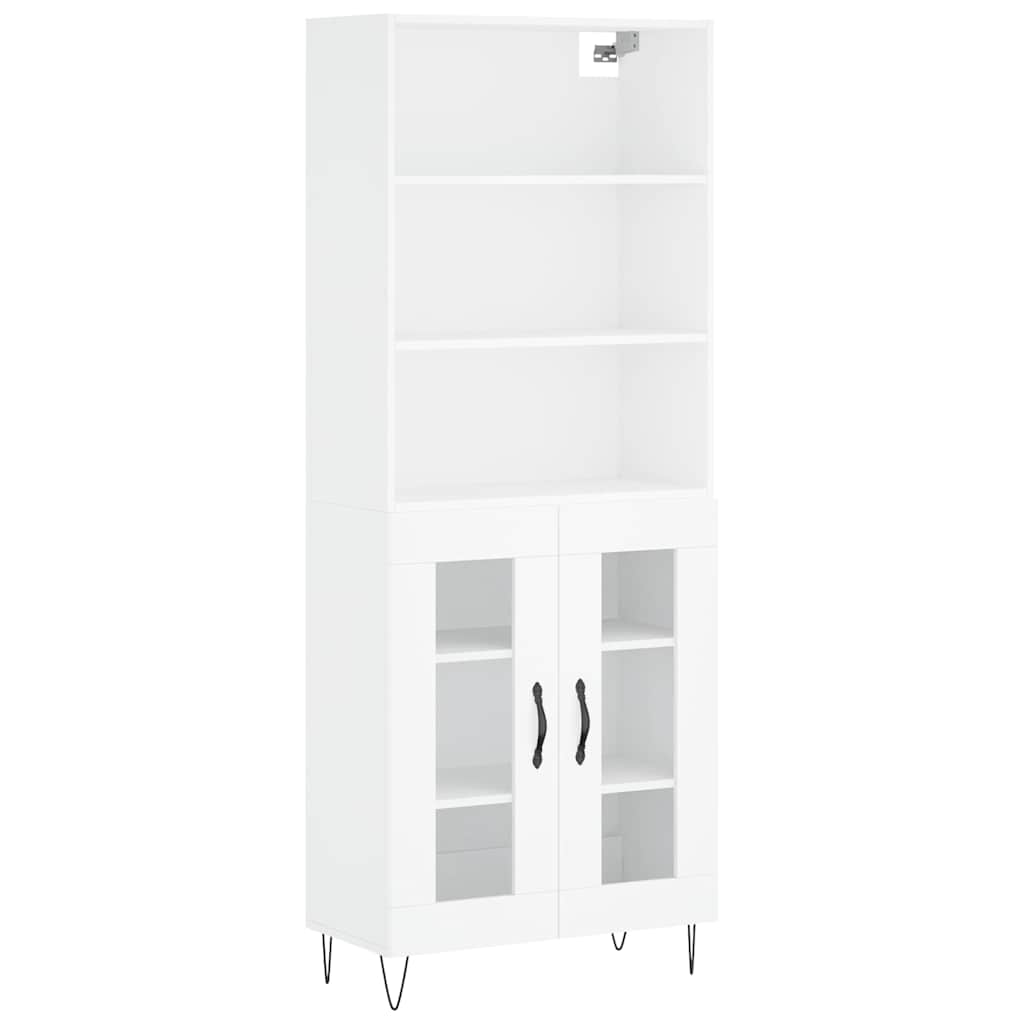 Buffet haut Blanc 69,5x34x180 cm Bois d'ingénierie - XIOS