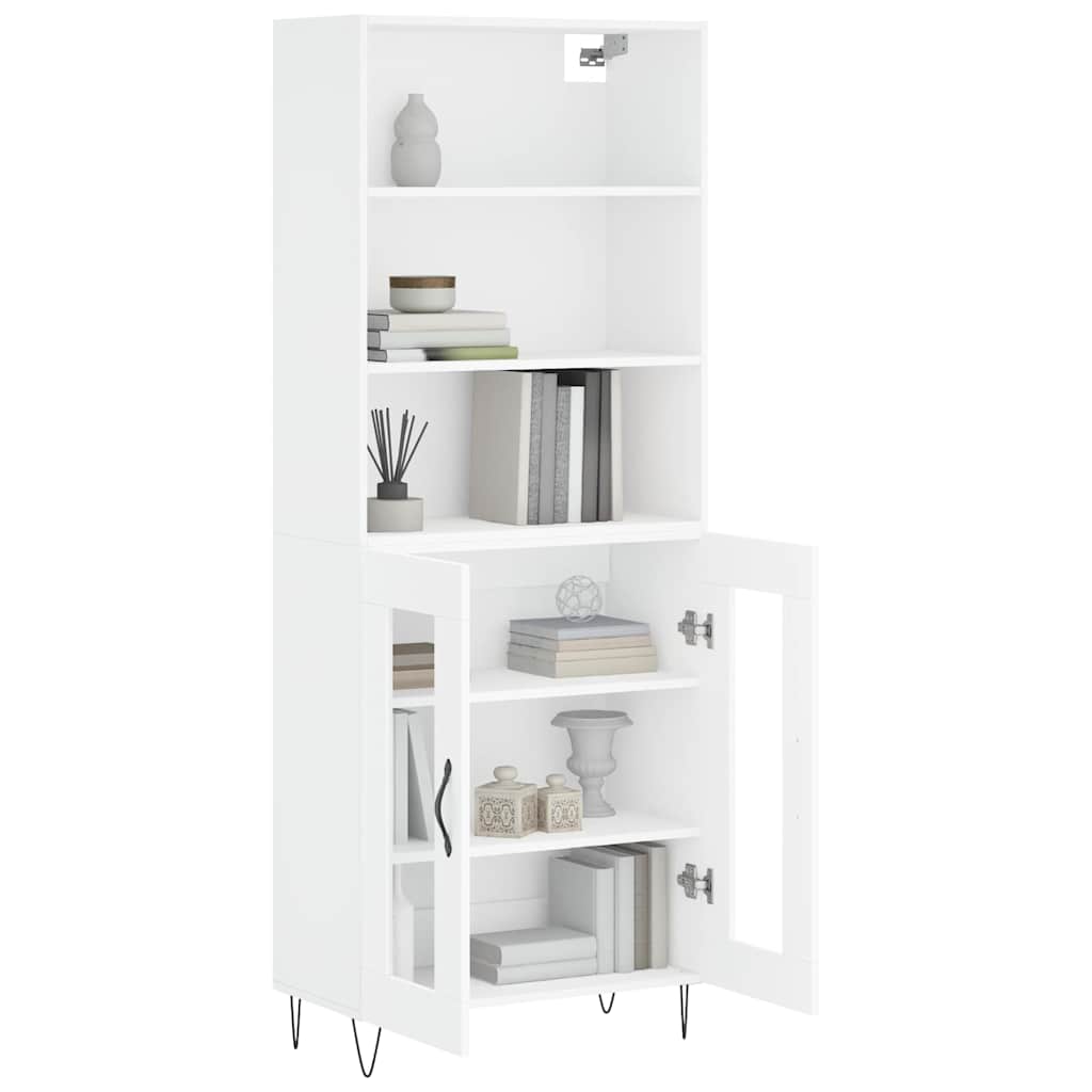 Buffet haut Blanc 69,5x34x180 cm Bois d'ingénierie - XIOS