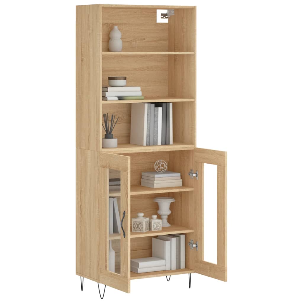 Buffet haut Chêne sonoma 69,5x34x180 cm Bois d'ingénierie - XIOS