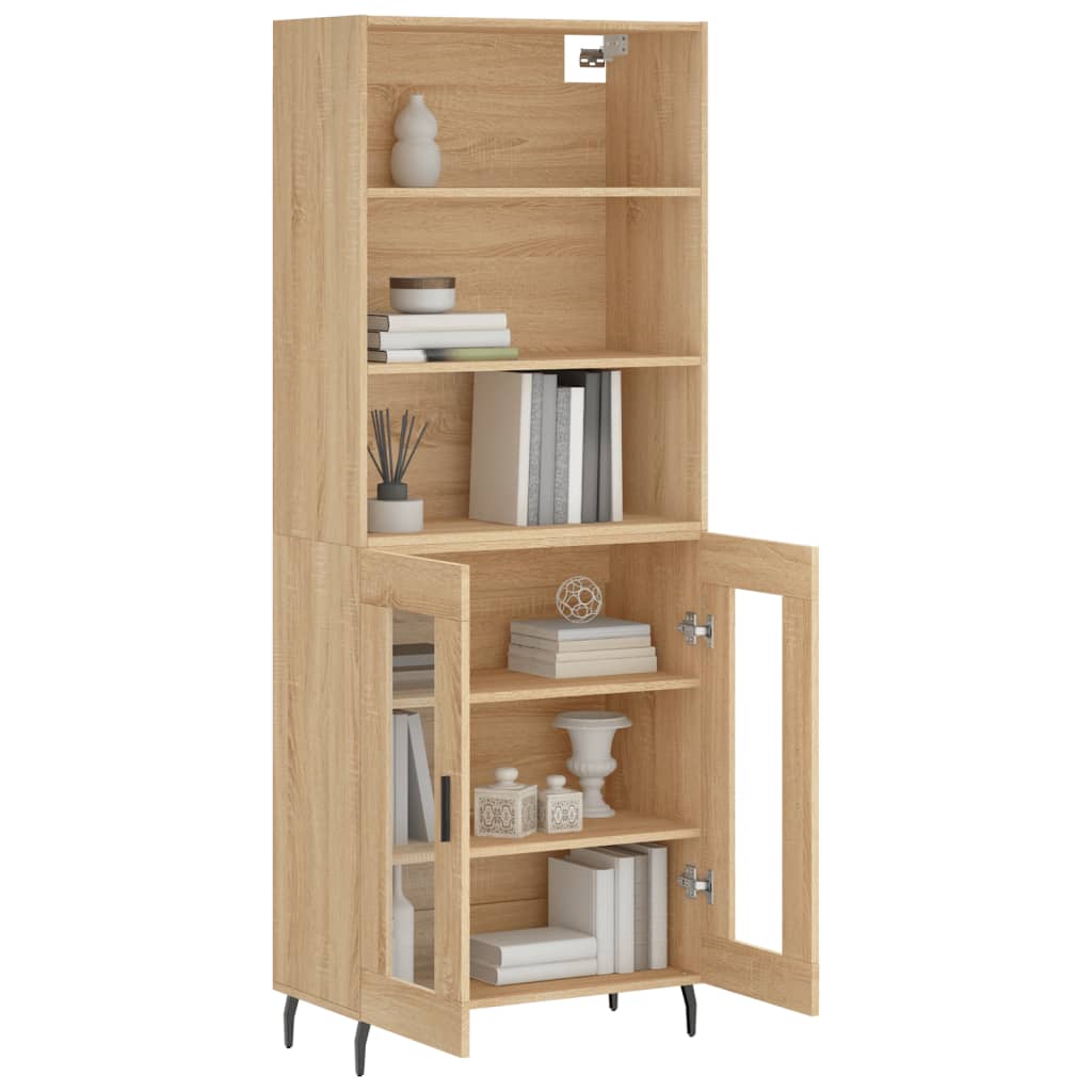Buffet haut Chêne sonoma 69,5x34x180 cm Bois d'ingénierie - XIOS