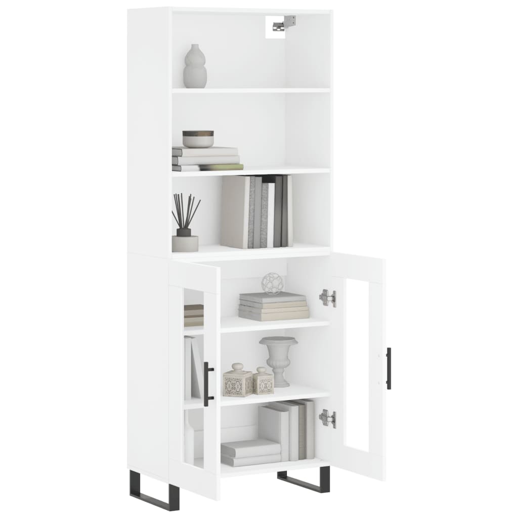 Buffet haut Blanc 69,5x34x180 cm Bois d'ingénierie - XIOS
