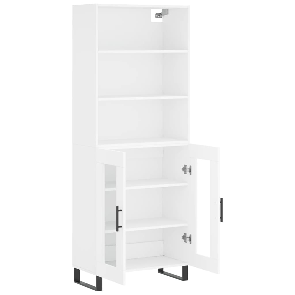 Buffet haut Blanc 69,5x34x180 cm Bois d'ingénierie - XIOS