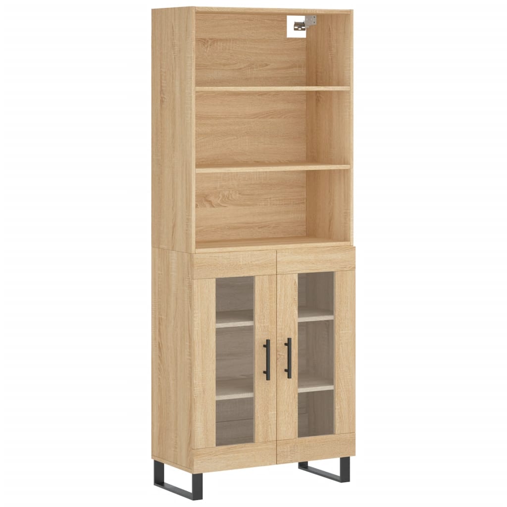 Buffet haut Chêne sonoma 69,5x34x180 cm Bois d'ingénierie - XIOS